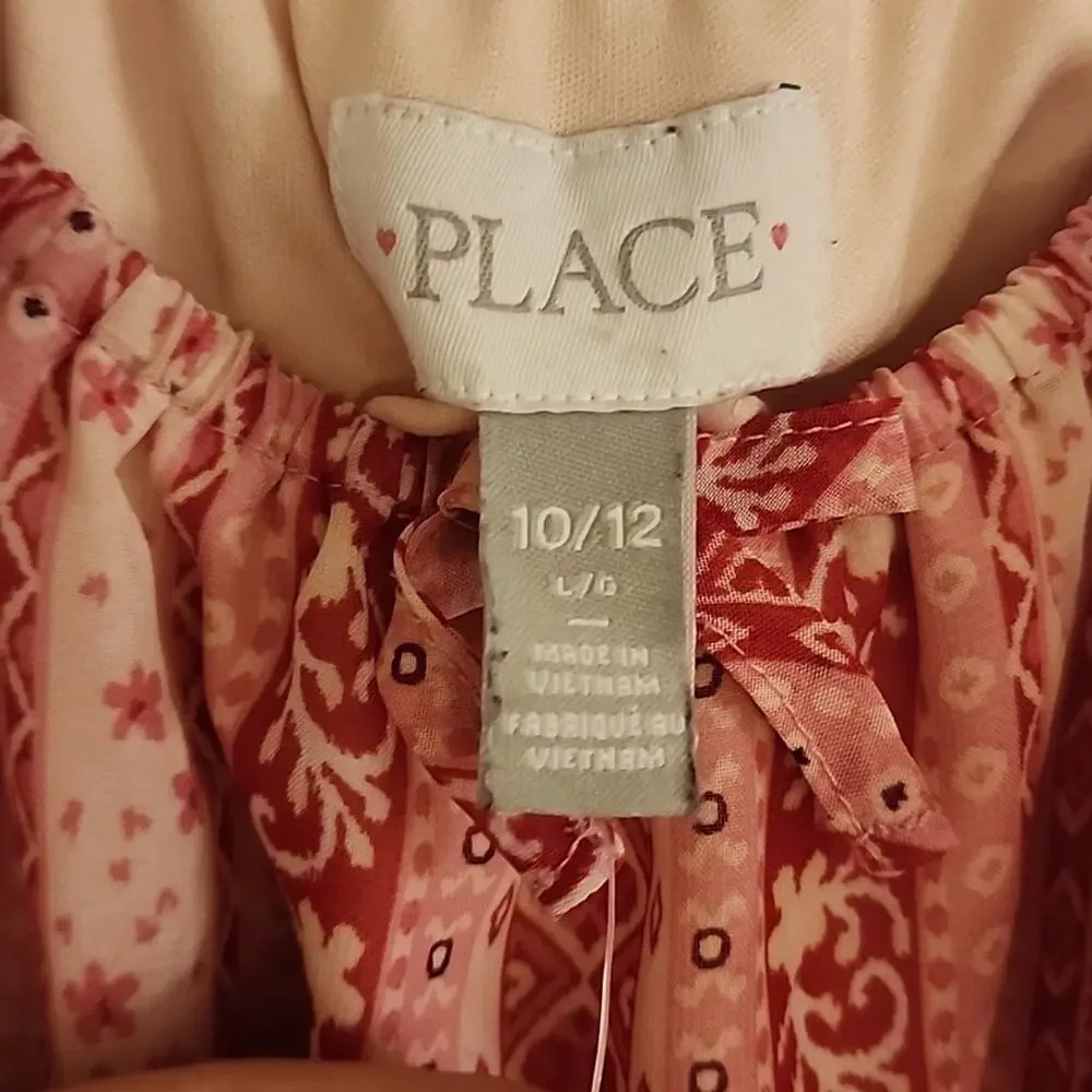 Children's Place Pink Printed Dress, Girls 10/12